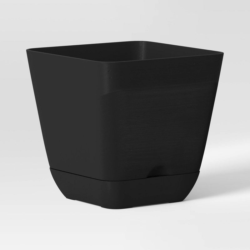 Square Indoor Outdoor Planter Pot Black 6"x6" - Room Essentials