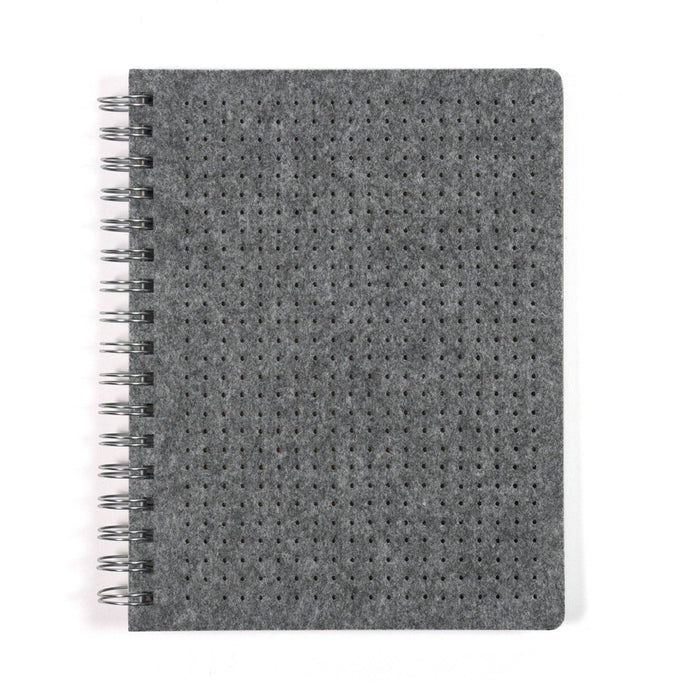 Yoobi Evolve Journal 7"x9" Cross Stitch Heather Gray Felt