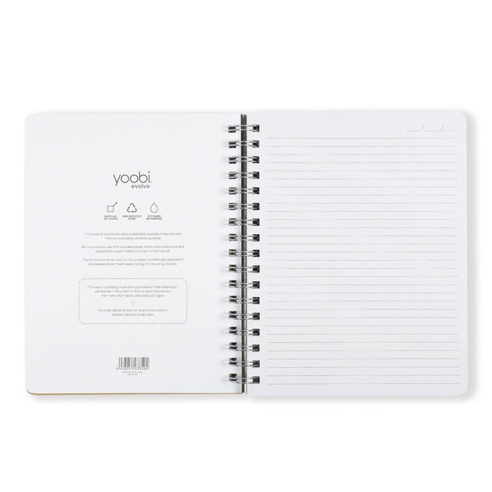 Yoobi Evolve Journal 7"x9" Cross Stitch Heather Gray Felt