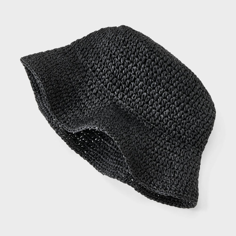 Crochet Bucket Hat - Universal Thread Black S/M