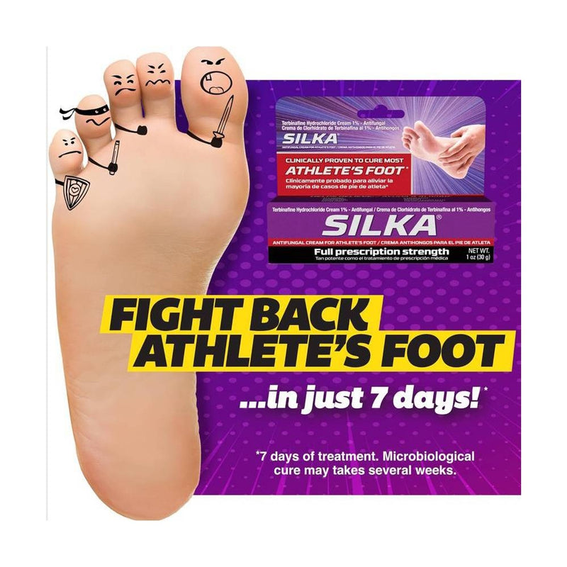 SILKA Athlete's Foot Antifungal Cream 1oz EXP:04/2026