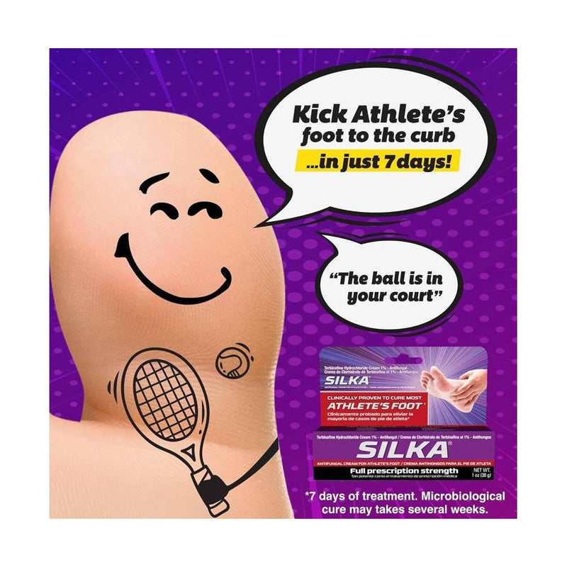 SILKA Athlete's Foot Antifungal Cream 1oz EXP:04/2026
