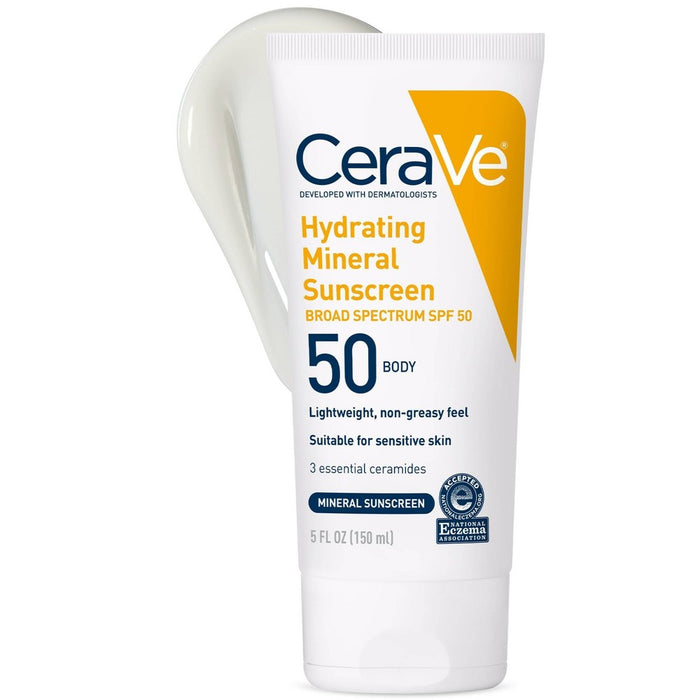 CeraVe Hydrating 100% Mineral Sunscreen for Body - SPF 50 - 5 fl oz