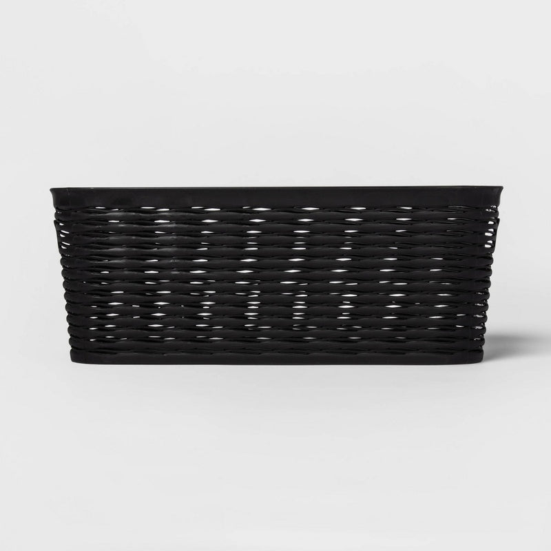 Wave Narrow Medium Storage Bin Black - Brightroom