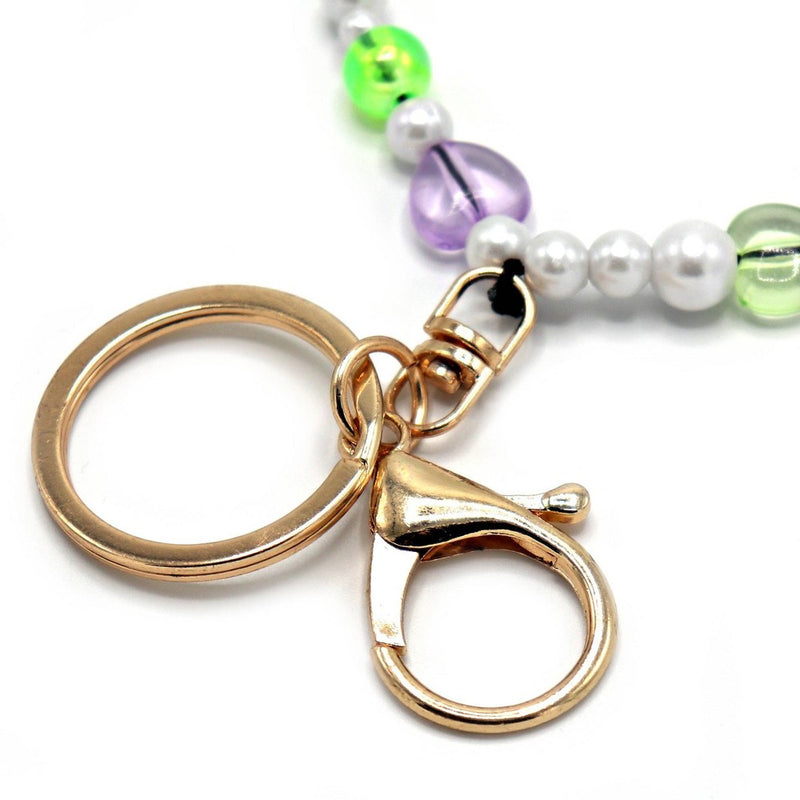 Surface Packaging Beaded Keychain Smiley Face