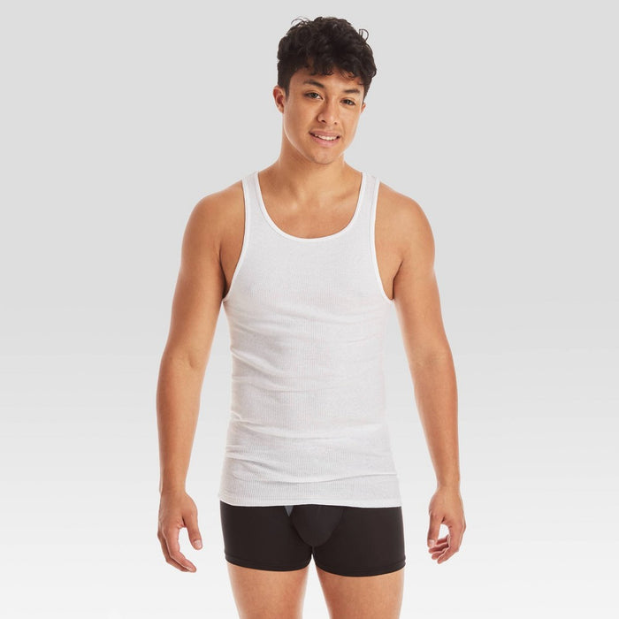Hanes Premium Men's Comfort Tank Top Undershirt 5pk - White S