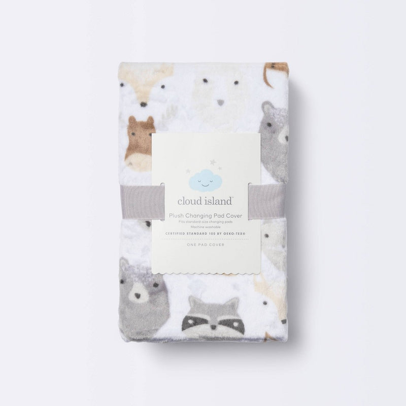 Plush Changing Pad Cover Woodland Animals - Cloud Island