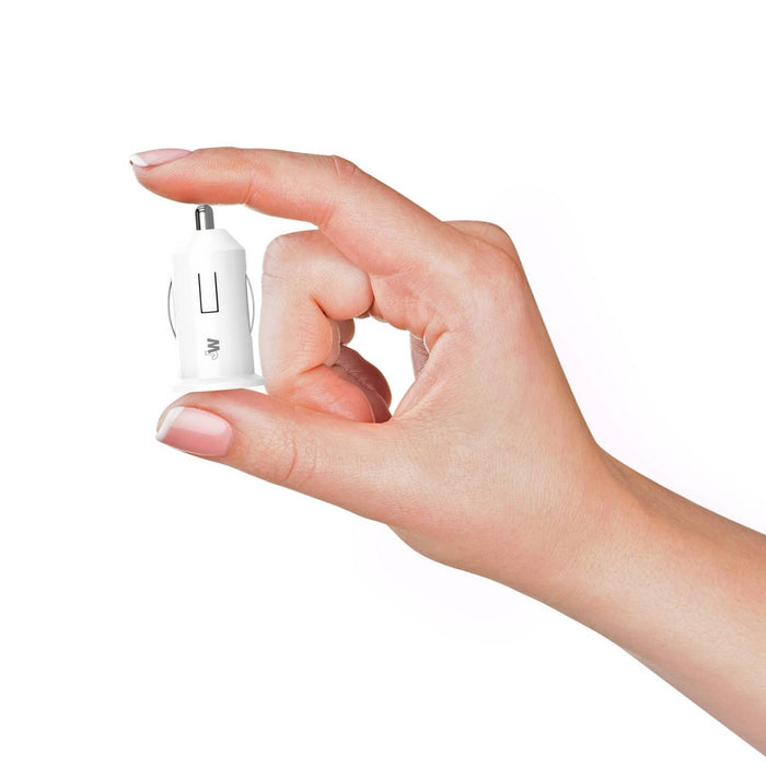 Just Wireless 12W 1-Port USB-A Car Charger with 4ft TPU Lightning to USB-A Cable - White