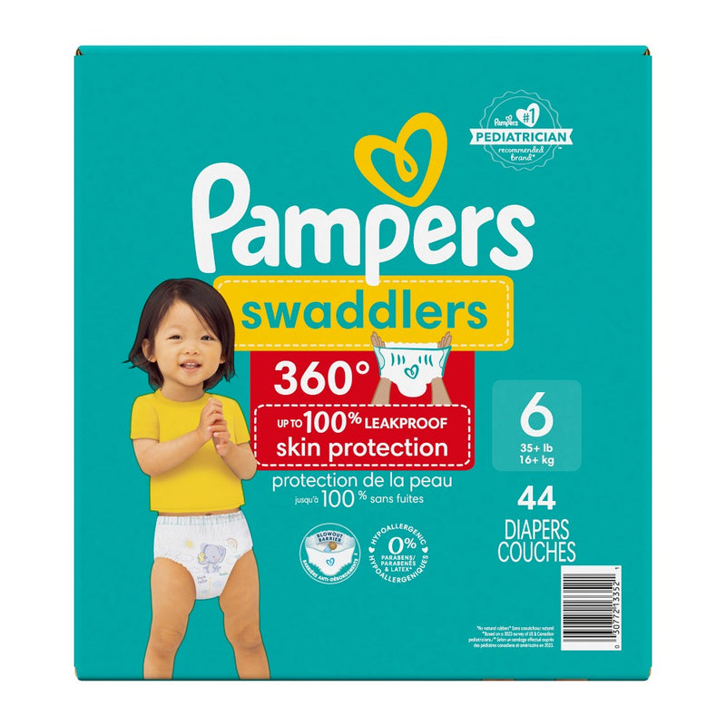 Pampers Swaddler 360 Super Disposable Baby Diapers - Size 6 - 44ct