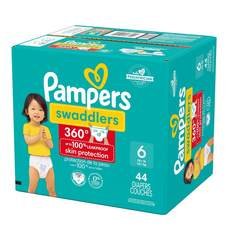Pampers Swaddler 360 Super Disposable Baby Diapers - Size 6 - 44ct