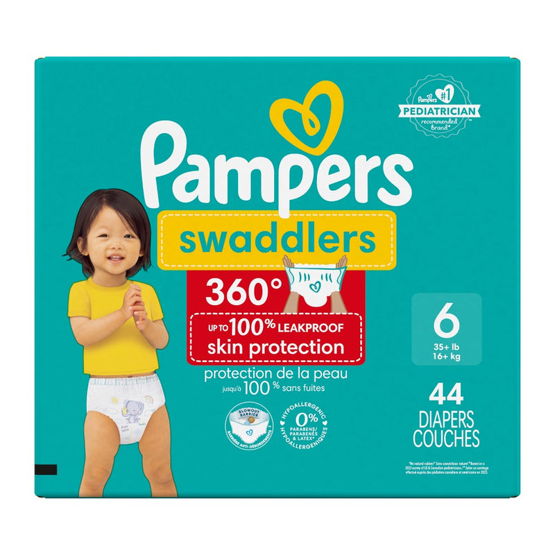Pampers Swaddler 360 Super Disposable Baby Diapers - Size 6 - 44ct