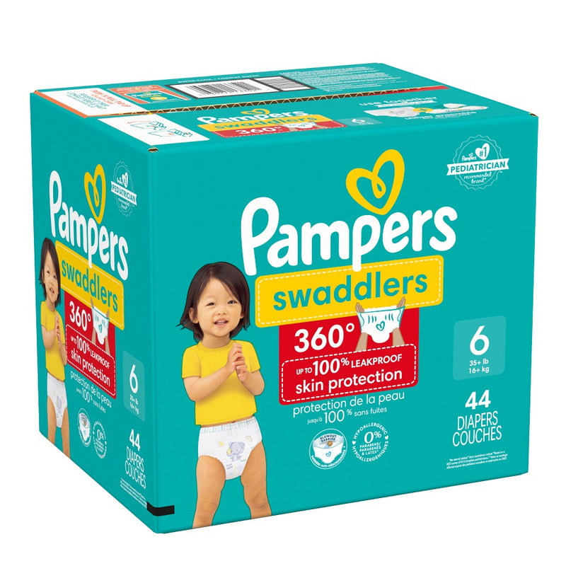 Pampers Swaddler 360 Super Disposable Baby Diapers - Size 6 - 44ct