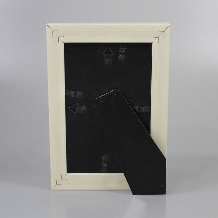 4" x 6" Organic Herringbone Tabletop Frame Gold/White - Threshold: Modern Style, Easel Back, Glass