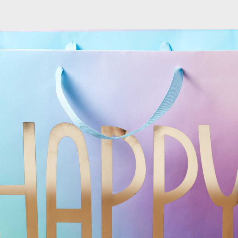 Happy Birthday Ombre Jumbo Gift Bag - Spritz