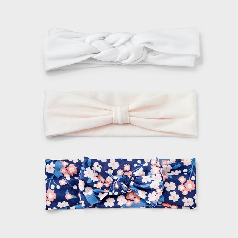 Baby Girls' 3pk Headwrap - Cloud Island Blue