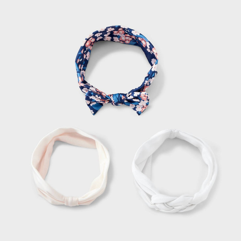 Baby Girls' 3pk Headwrap - Cloud Island Blue