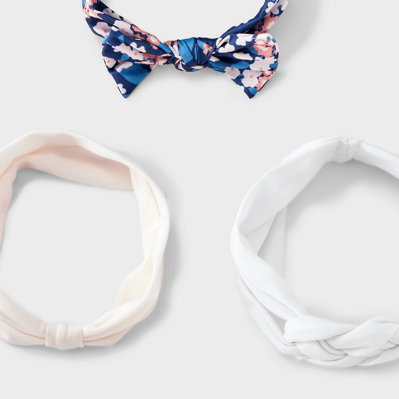 Baby Girls' 3pk Headwrap - Cloud Island Blue