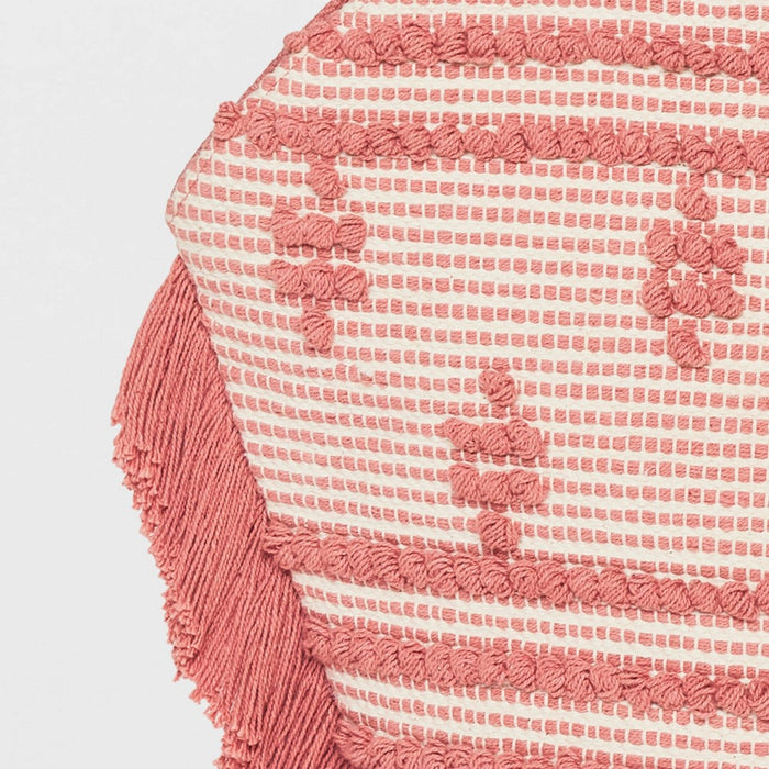Straw Fringe Tote Handbag - Shade & Shore Rose Pink