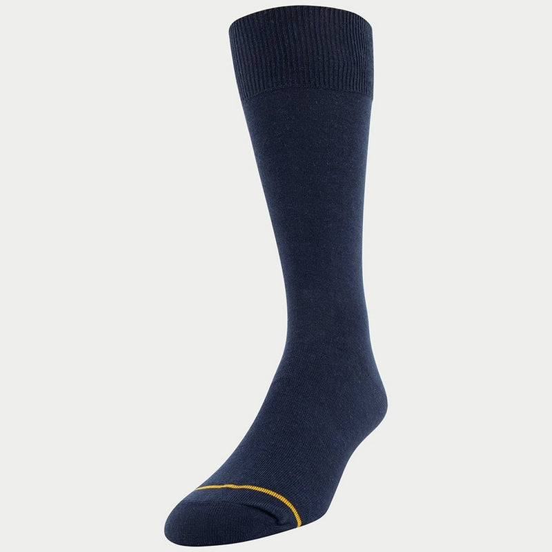 Signature Gold by GOLDTOE Men's Flatknit Crew Socks 5pk - Navy 6-12.5