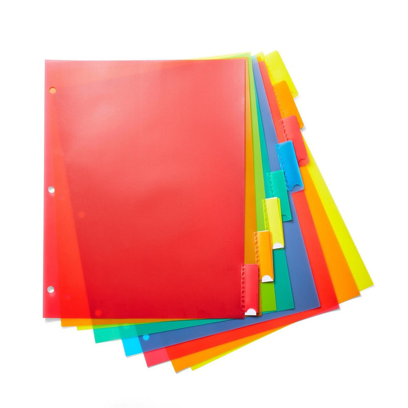 8ct Plastic Letter Index Dividers - up&up