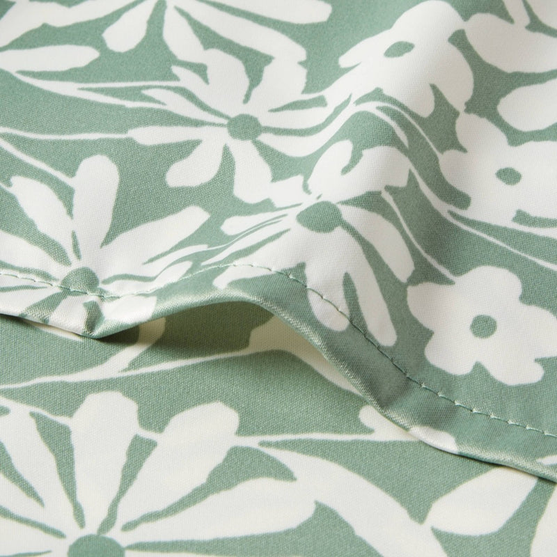 Standard Satin Pillow Cases Green Floral - Room Essentials