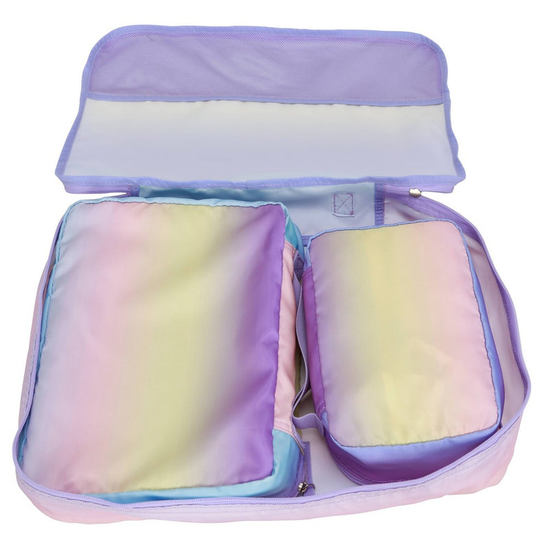 Crckt 3pc Packing Cube Set - Pastel Rainbow Ombre
