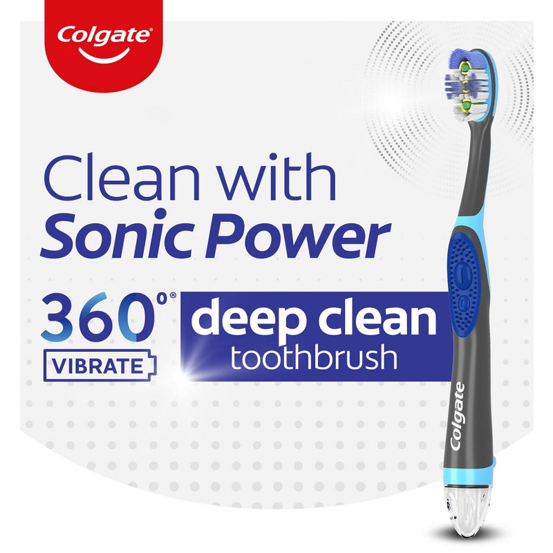 Colgate 360 Total Advanced Floss-Tip Sonic Powered Toothbrush Soft - 2ct