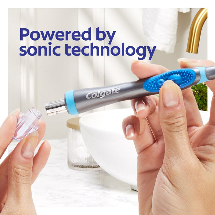Colgate 360 Total Advanced Floss-Tip Sonic Powered Toothbrush Soft - 2ct
