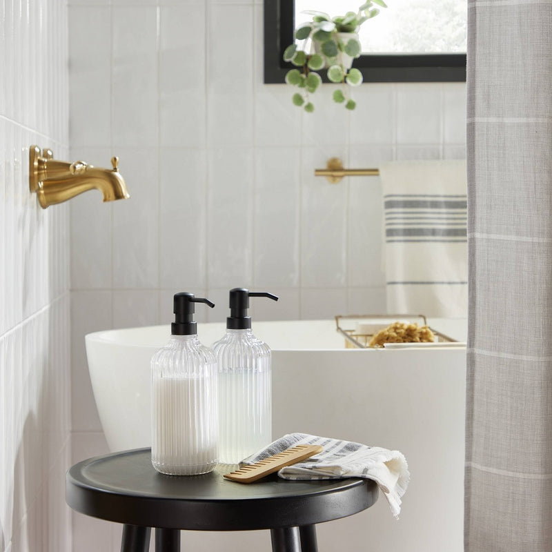 Fluted Acrylic Shower Dispenser - Hearth & Hand with Magnolia