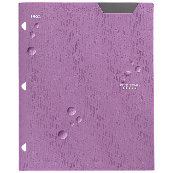 Five Star 2 Pocket Plastic Folder Purple