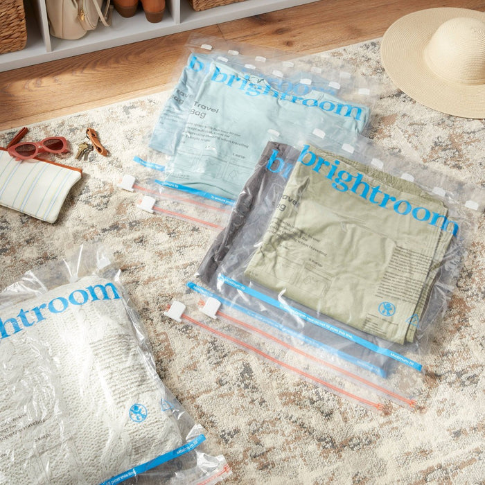 Large 5pc Compression Travel Bags Clear - Brightroom