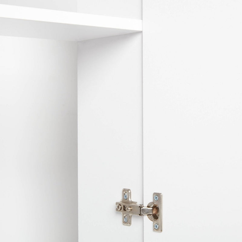 Wall Mounted Shallow Storage Cabinet White - Brightroom: 2-Door Armoire, Laminated Particle Board, Includes Mounting Hardware (LOCAL PICKUP ONLY)