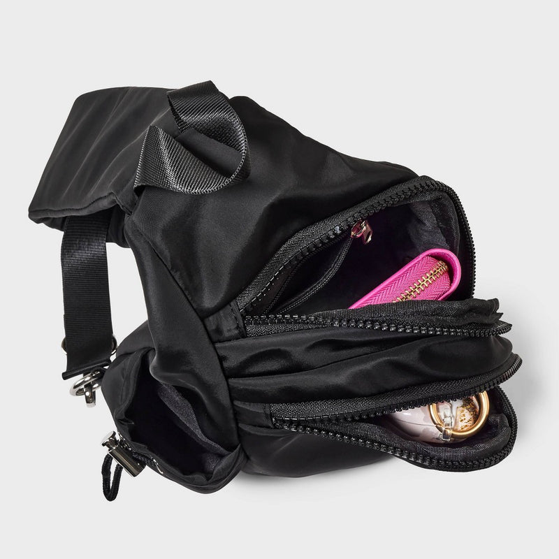 Flap Sling Crossbody Bag - Wild Fable Black