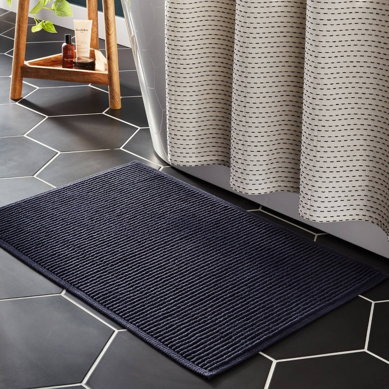 20"x30" Performance Plus Bath Mat Solid Navy - Threshold