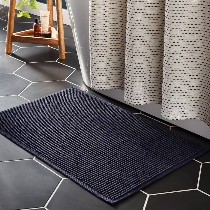 20"x30" Performance Plus Bath Mat Solid Navy - Threshold