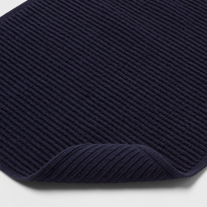 20"x30" Performance Plus Bath Mat Solid Navy - Threshold