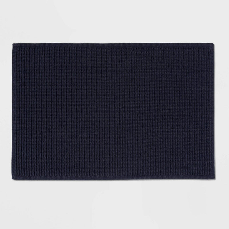 20"x30" Performance Plus Bath Mat Solid Navy - Threshold