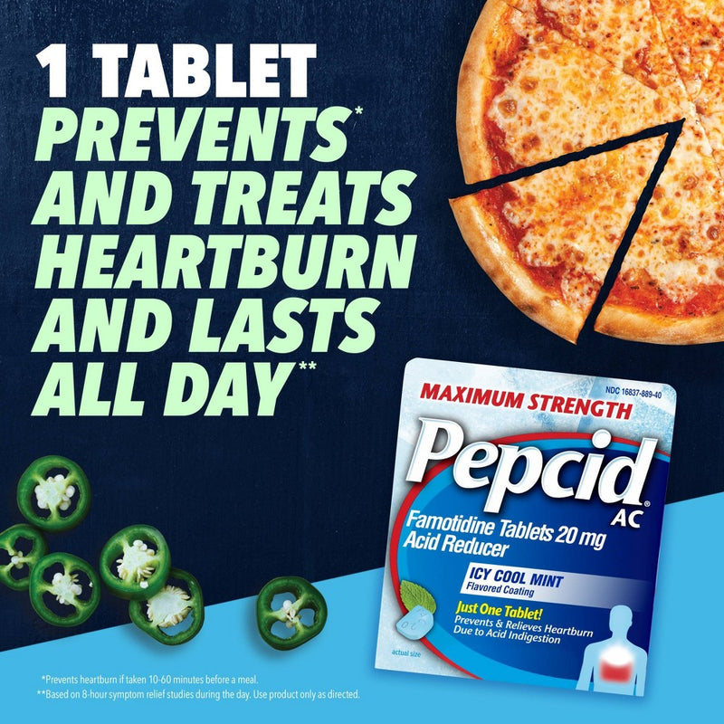 Pepcid AC Max Strength Icy Cool Mint Digestive Health Treatment - 20ct