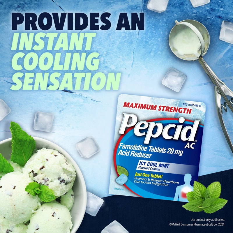 Pepcid AC Max Strength Icy Cool Mint Digestive Health Treatment - 20ct