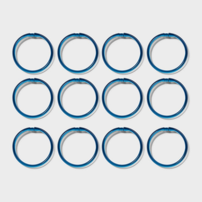 Colored Shower Curtain Rings Blue - Room Essentials