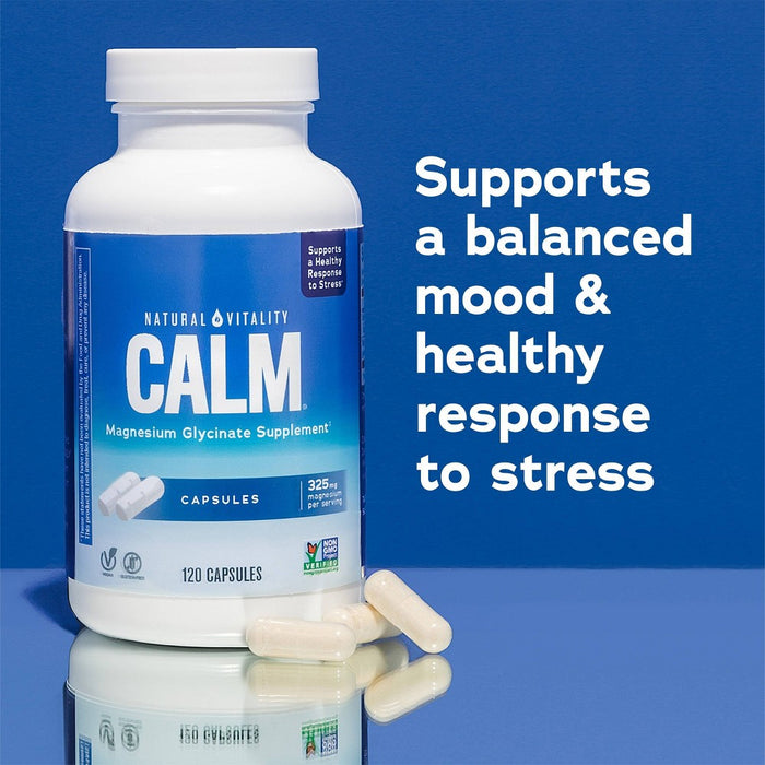 Natural Calm Magnesium Glycinate Vegan Capsules - 120ct