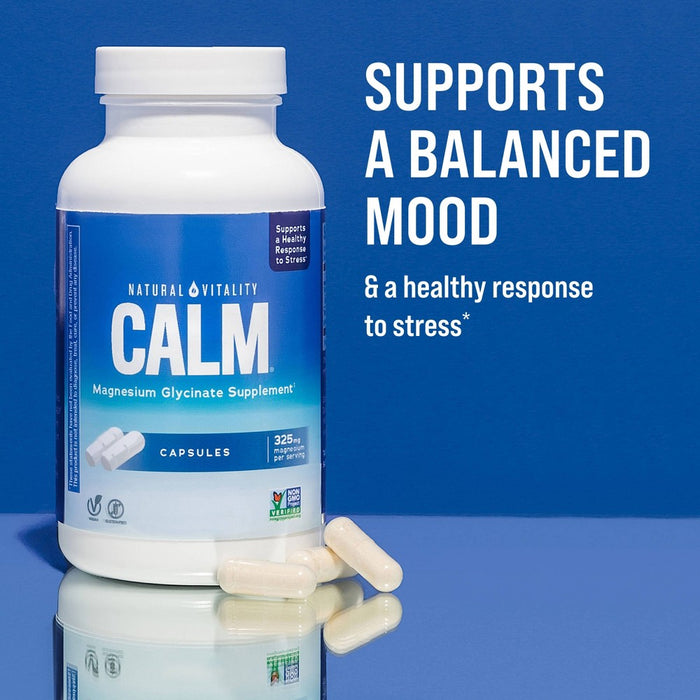 Natural Calm Magnesium Glycinate Vegan Capsules - 120ct