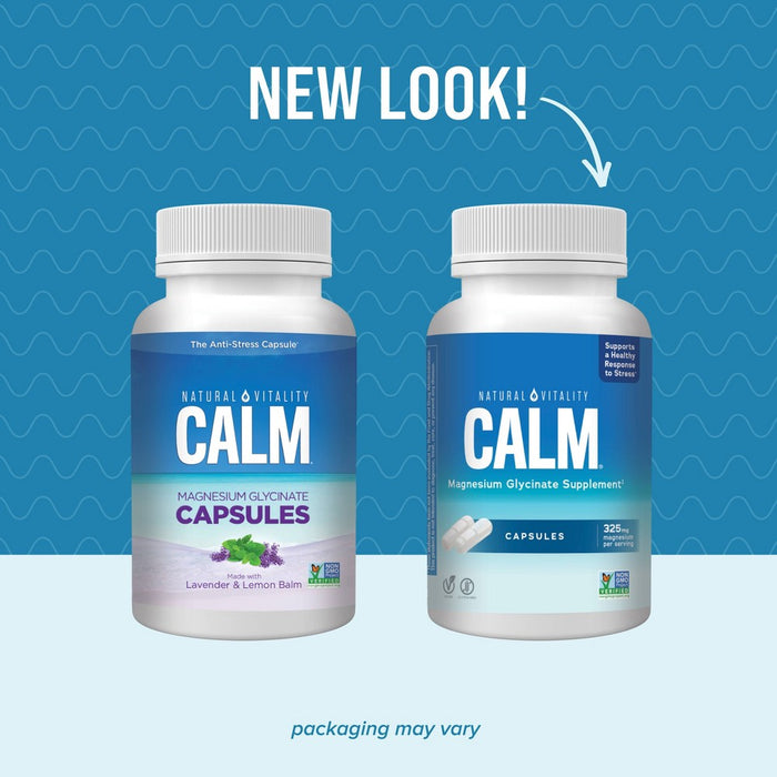 Natural Calm Magnesium Glycinate Vegan Capsules - 120ct