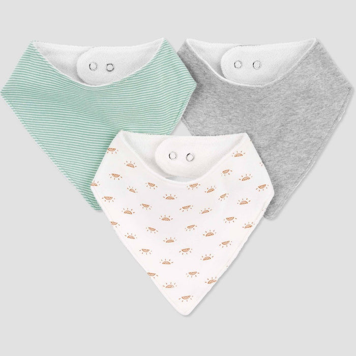 Carter's Just One by You Baby Boys' 3pk Dino Sunset Bib - Green