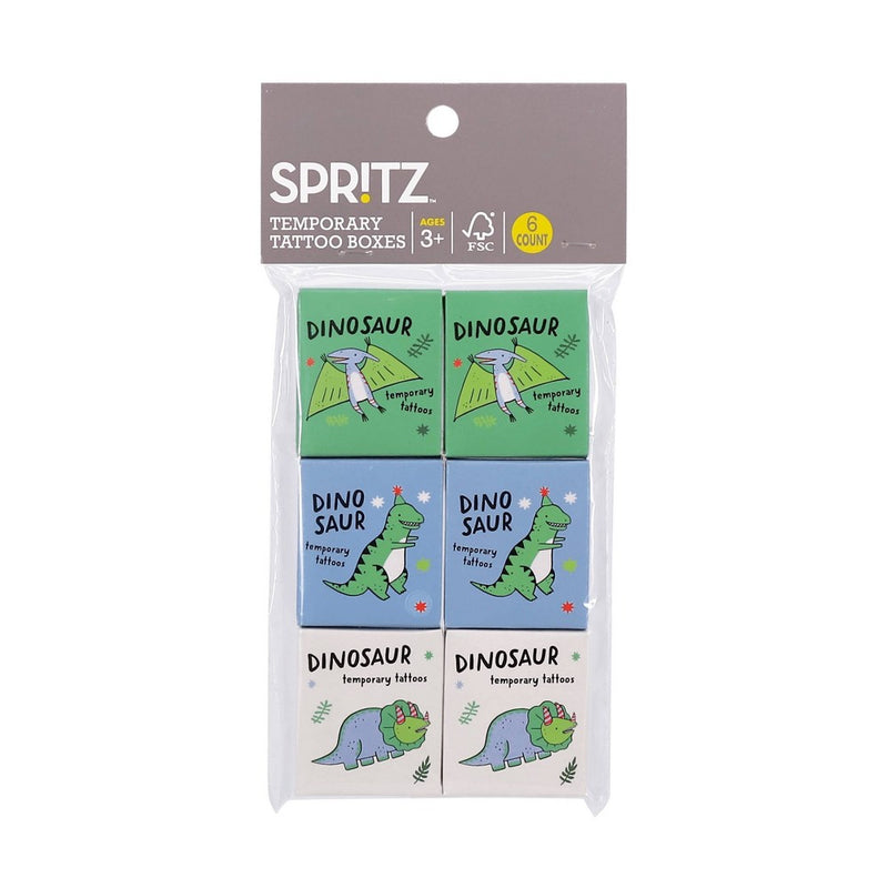 6ct Dino Party Boxes with One Sheet Tattoo in Each - Spritz