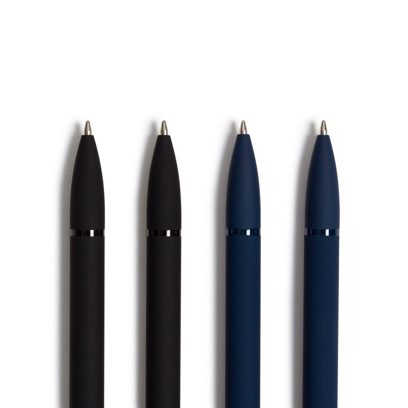 U Brands 4pk Ballpoint Pens Monterey Soft Touch 2 Black 2 Blue