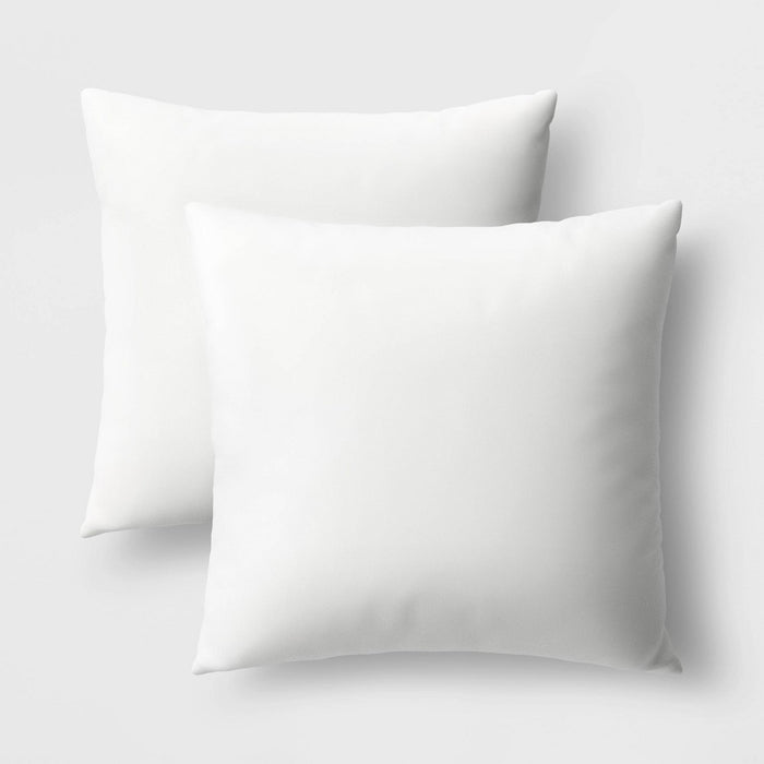 2pk Throw Pillow Insert Set White - Room Essentials