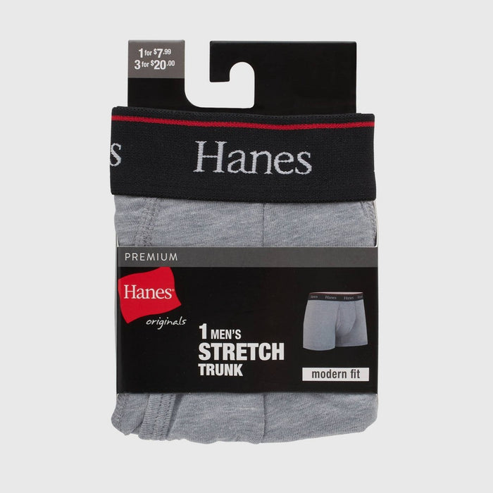 Hanes Originals Premium Men's Trunks - Charcoal Gray L
