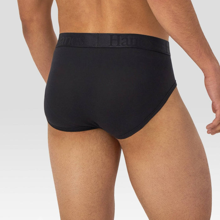 Hanes Originals Premium Men's SuperSoft Briefs 3pk - Blue/Black M