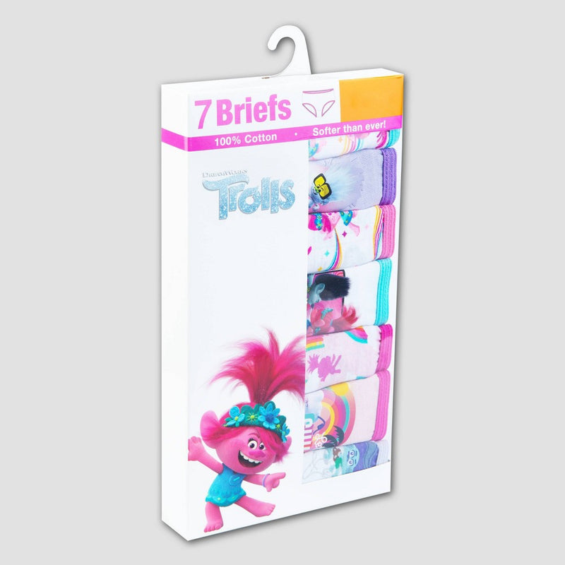 Girls' Trolls Poppy 7pk Boxer Briefs - 4